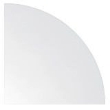 Hammerbacher Verkettungswinkel Viertelkreis für C-Fuß-Schreibtisch - 80 x 80 cm, Weiß