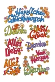 3813 Sticker DECOR Glückwünsche, beglimmert