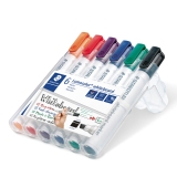 Lumocolor® 351 B whiteboard marker - Keilspitze, 6 Farben sortiert