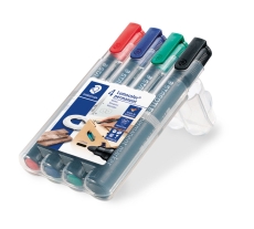 Permanentmarker Lumocolor® 352, nachfüllbar, STAEDTLER Box mit 4 Farben