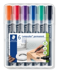 Permanentmarker Lumocolor® 352, STAEDTLER Box mit 6 Farben
