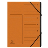 Ordnungsmappe - 7 Fächer, A4, Colorspan-Karton, orange
