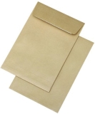 Faltentaschen - B5, ohne Fenster, 20 mm-Falte, Spitzboden, haftklebend, braun, 110 g/qm, 250 Stück