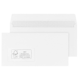 Briefhülle - DL, weiß, haftklebend, Innendruck, 100 g/qm, 500 Stück