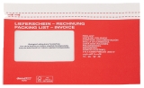 Begleitpapiertaschen mit Aufdruck Lieferschein-Rechnung - Papier, C5, weiß/rot, 500 Stück