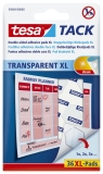 Tack® Klebestücke - 36 Pads XL, ablösbar, transparent