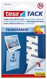 Tack® Klebestücke - 72 Pads, ablösbar, transparent