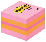 Haftnotiz-Würfel Mini - 51 x 51 mm, pink