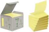 Haftnotizen Z-Notes Recycling - 76 x 76 mm, pastellgelb, 6x 100 Blatt