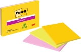 Haftnotizblock Super Sticky Meeting Notes - 152 x 101 mm, neonfarben, 3x45 Blatt