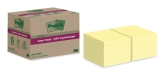 Haftnotiz Super Sticky 100% Recycling Notes - 76 x 76 mm, gelb, 12x 70 Blatt