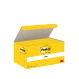 Haftnotizblock - 38 x 51 mm, gelb, 12x 100 Blatt Karton