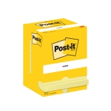 Haftnotizblock - 76 x 102 mm, gelb, 12x 100 Blatt Karton