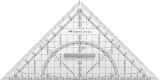 Geometrie-Dreieck GRIP groß, Kunststoff, 22 cm, durchsichtig