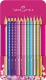 Buntstifte Sparkle - 12 Farben sortiert, Metalletui