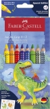 Buntstifte Jumbo GRIP Dino - 8+2 Farben, Kartonetui inkl. Dinosticker