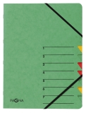 Ordnungsmappe EASY - 7 Fächer, A4, Pressspan, 265 g/qm, grün