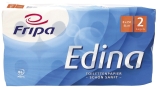 Toilettenpapier Edina - 2-lagig, geprägt, hochweiß, 8 Rollen à 250 Blatt