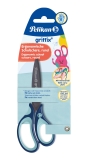 griffix® Schulschere - 14 cm, blau, rund, inkl. Namenssticker, Blisterkarte