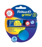 griffix® Minen für Bleistift - 2 mm, HB, schwarz, Blister 2x3 Minen