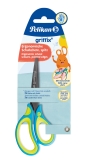 griffix® Schulschere - 15 cm, Neon Fresh Blue, spitz, inkl. Namenssticker, Blisterkarte