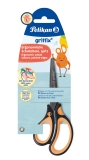 griffix® Schulschere - 15 cm, Neon Black, spitz, inkl. Namenssticker, Blister