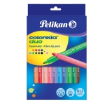 Doppelfasermale Colorella® duo - 12 Farben, 1 mm und 2 mm, sortiert