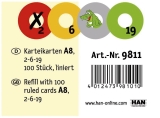 Karteikarten - DIN A8 quer, 120 g/qm, für CROCO 2-6-19, gelb