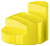 Schreibtischköcher RONDO - 9 Fächer, Gummifüße, Briefschlitz, New Colours gelb