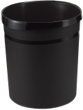 Papierkorb GRIP KARMA - 18 Liter, rund, 100% Recyclingmaterial, öko-schwarz