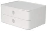 SMART-BOX ALLISON Schubladenbox - stapelbar, 2 Laden, snow white/snow white