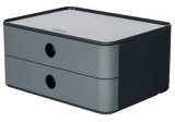 SMART-BOX ALLISON Schubladenbox - stapelbar, 2 Laden, dark grey/granite grey