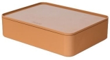 SMART-ORGANIZER ALLISON Utensilienbox mit Innenschale und Deckel - dark grey/caramel brown