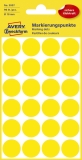 3007 Markierungspunkte - Ø 18 mm, 4 Blatt/96 Etiketten, gelb