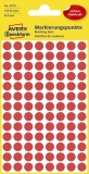 3010 Markierungspunkte - Ø 8 mm, 4 Blatt/416 Etiketten, rot