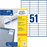 3420 Universal-Etiketten ultragrip - 70 x 16,9 mm, weiß, 5.100 Etiketten, permanent