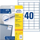 4780 Universal-Etiketten ultragrip - 48,5 x 25,4 mm, weiß, 1.200 Etiketten, permanent