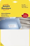 3351 Adress-Etiketten für Schreibmaschine (Papier matt, 80 Etiketten, 148 x 103 mm) 20 Blatt weiß