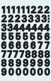 3781 Zahlen-Etiketten - 0-9, 9,5 mm, schwarz, selbstklebend, wetterfest, 120 Etiketten