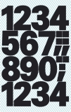 3781 Zahlen-Etiketten - 0-9, 25 mm, schwarz, selbstklebend, wetterfest, 28 Etiketten