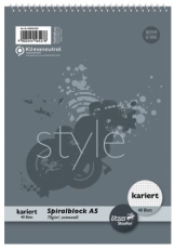 Spiralblock - A5, 40 Blatt, 70 g/qm, kariert