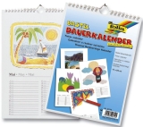 Bastelkalender - A4, blanco, weiß, 13 Blatt + 1 zusätzliches Deckblatt