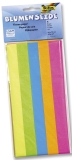 Blumenseide - 50 x 70 cm, 5 Bogen, farbig sortiert neon