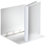 Ringbuch Präsentation, mit Taschen, A4, PP, 4 Ringe, 20 mm, weiß