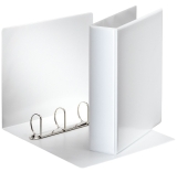 Ringbuch Präsentation, mit Taschen, A4, PP, 4 Ringe, 50 mm, weiß