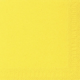 Cocktail-Servietten 3lagig Tissue Uni gelb, 24 x 24 cm, 20 Stück