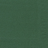 Cocktail-Servietten 3lagig Tissue Uni dunkelgrün, 24 x 24 cm, 20 Stück
