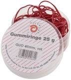 Gummiringe - Ø40 mm, Dose mit 25g, rot