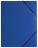 Gummizugmappe Lucy Basic - A4, blau, PP, 3 Einschlagklappen