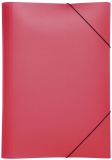 Gummizugmappe Lucy Basic - A4, rot, PP, 3 Einschlagklappen